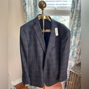 Brooks Brothers Navy Checkered Blazer